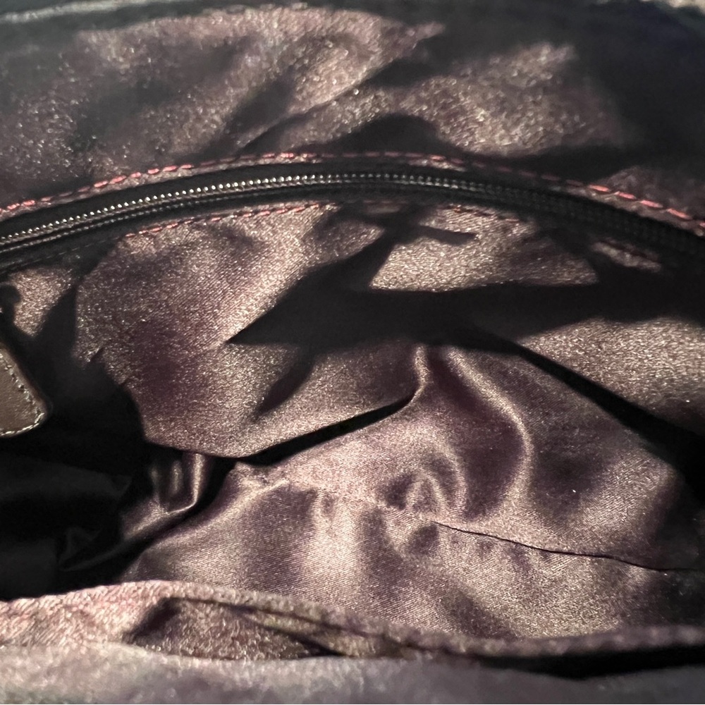 COACH 1941 ASHLEY OP ART SIGNATURE BAG IN SATIN AND LEATHER EXCELLENT CONDITION - Picture 11 of 13